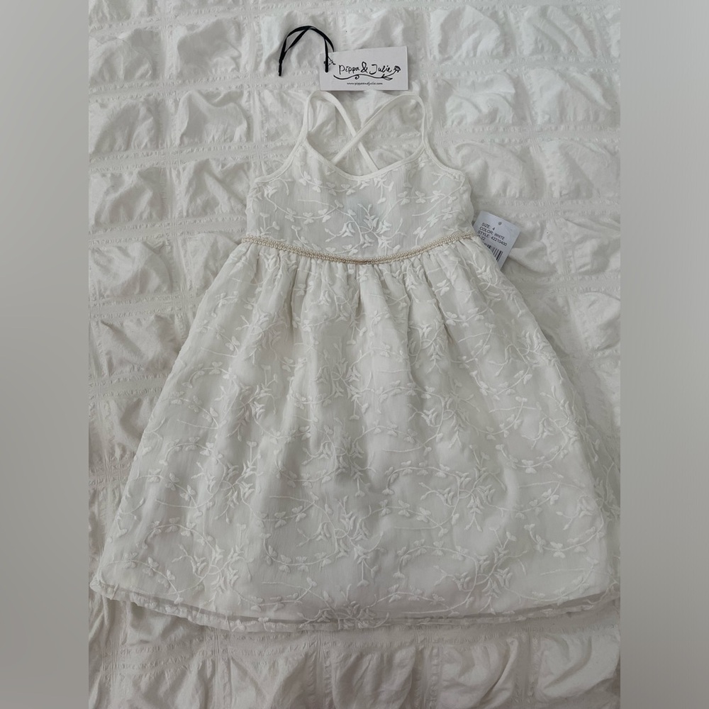 NWT Pippa & Julie Floral White Dress